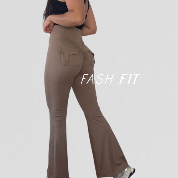Calza lycra Flare push up Bolsillos