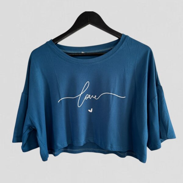 Polera corta Oversize Love