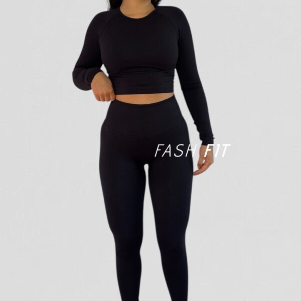Conjunto rib manga larga sin push up - Imagen 2