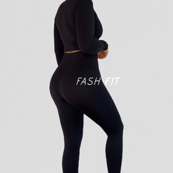 Conjunto rib manga larga sin push up - Imagen 3